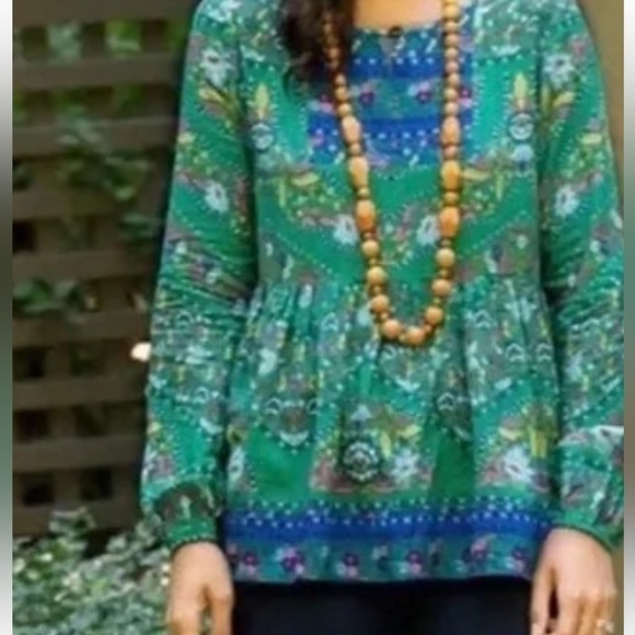 Matilda Jane Evergreen top medium like new freshly laundered ready to wear - Picture 3 of 7